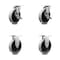 Service Caster 5 Inch Thermoplastic Wheel Top Plate Caster Set with 2 Brakes 2 Rigid SCC SCC-05S510-TPRS-SLB-2-R-2 - alternate 1